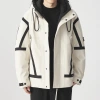 【299 yuan with free shipping 】 Momeck contrasting color shoulder sleeve jacket Men's hooded casual men's down jacket 88581 details Picture